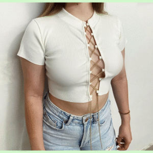 Blusa cordón plata